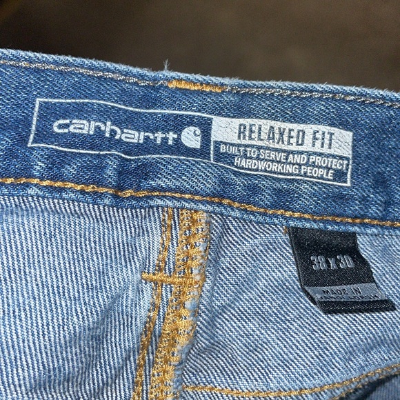 Carhartt relaxed fit jeans size 38x30 blue jeans men’s pants outdoor workwear - Picture 5 of 5